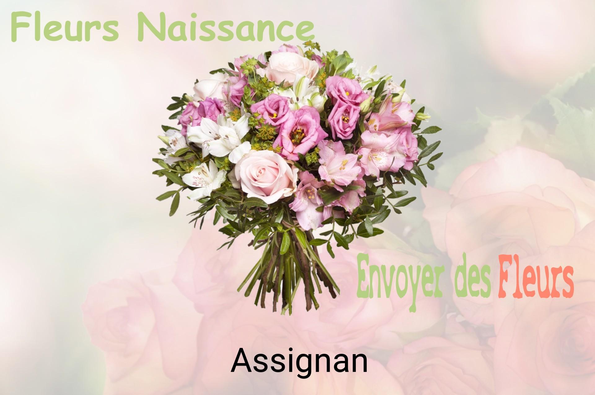 Bouquet de fleurs de naissance livré à Assignan